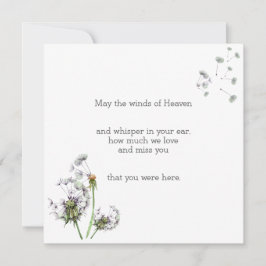 Tarjeta Pequeña Dandelion Remembriance