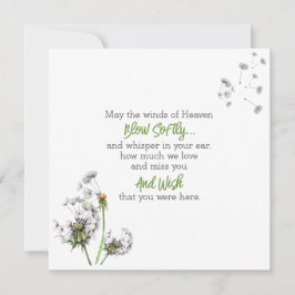 Tarjeta Pequeña Dandelion Remembriance