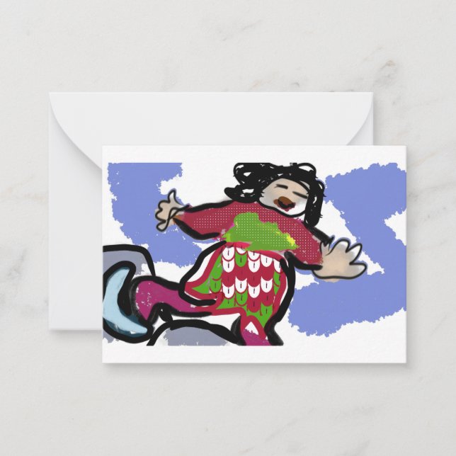 Tarjeta Pequeña danza del patinaje sobre hielo (Anverso)