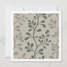Danza Paisley Verde Silueta Minimalista Botánica