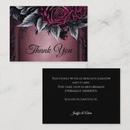 Tarjeta Pequeña Dark purple Gothic AlternativeHalloween wedding