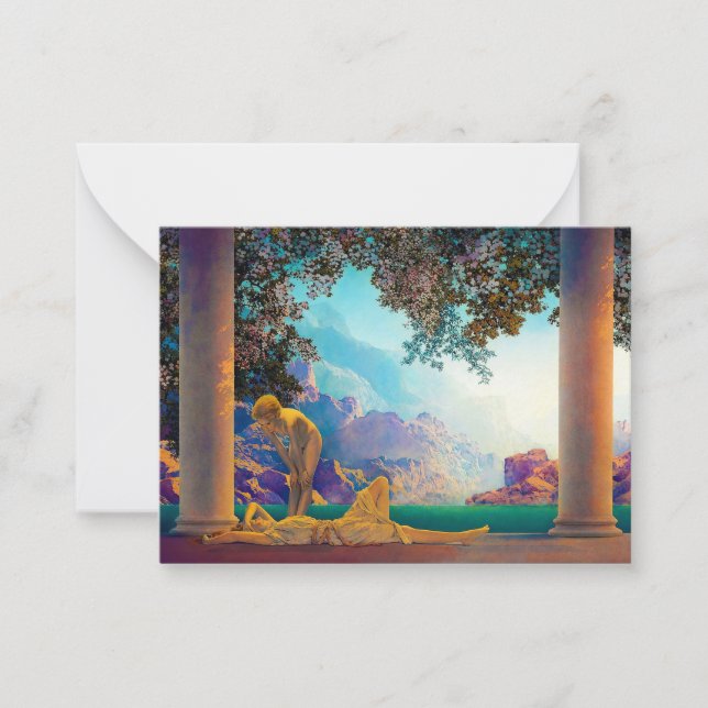 Tarjeta Pequeña Daybreak, 1922 por Maxfield Parrish (Anverso)