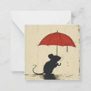 Tarjeta Pequeña De las gotas de lluvia a las reflexiones: Ratón Mi