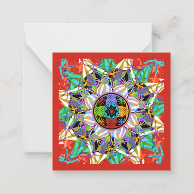 Tarjeta pequeña de los ornamentos de Mah Jongg (Anverso)