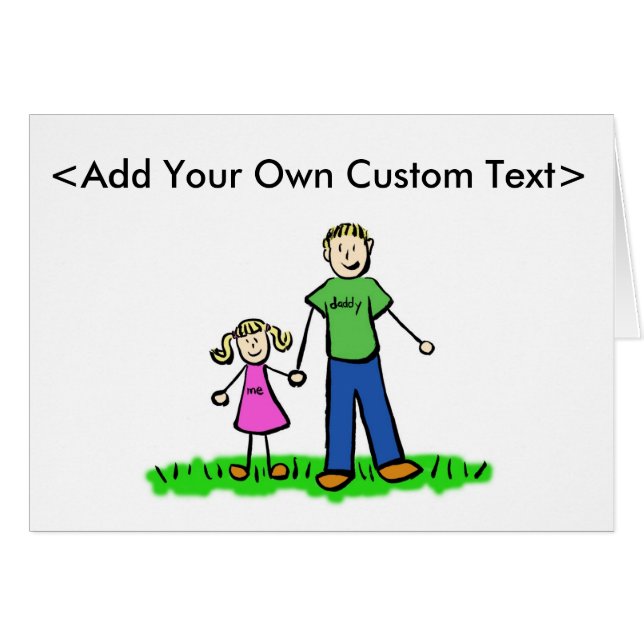 Tarjeta pequeña de papá (rubia) (Anverso (Horizontal))