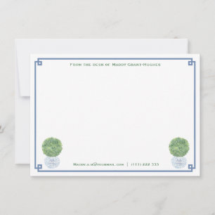 Tarjeta Pequeña De Papelería Personalizada Clásica