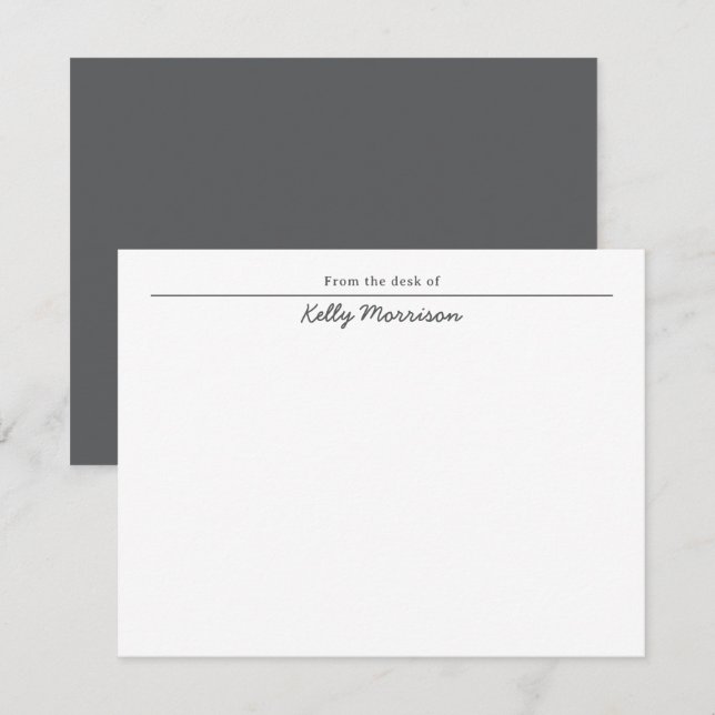 Tarjeta Pequeña De parte de Chic Script Personalizado (Anverso / Reverso)