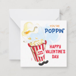 Tarjeta Pequeña De Popcorn Valentine