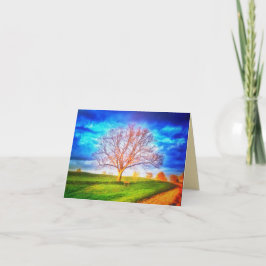 TARJETA PEQUEÑA DE RECIBIMIENTO DE ÁRBOL DE OAK