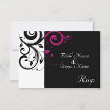 Tarjeta pequeña de respuesta RSVP de boda con remo