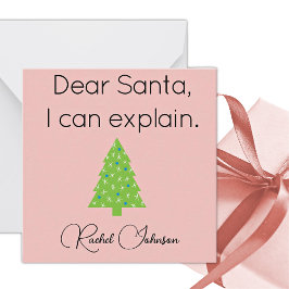 Tarjeta Pequeña Dear Santa Mini Christmas Gift Enclosure Card
