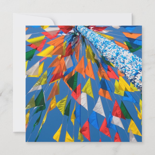 Tarjeta Pequeña Decoración de bandera triangular (Anverso)