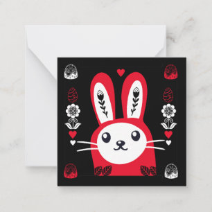 Tarjeta Pequeña Decoración de conejo de chocolate de Pascua