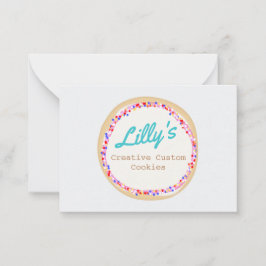 Tarjeta Pequeña Decorador de cookies o pasteles