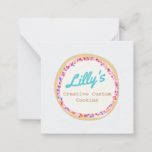 Tarjeta Pequeña Decorador de pasteles personalizados o cookies