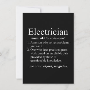 Tarjeta Pequeña Definición de ingeniero eléctrico electricista div