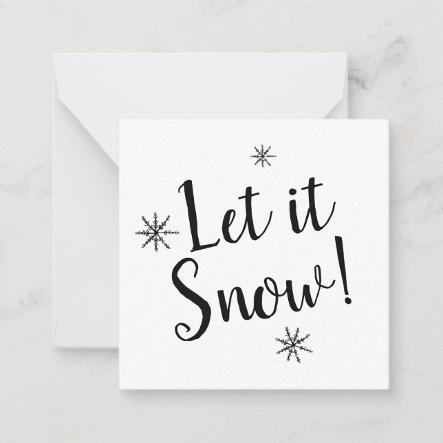 Tarjeta Pequeña Deja que Nieve (Anverso)