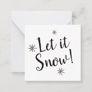 Tarjeta Pequeña Deja que Nieve