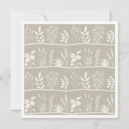 Tarjeta Pequeña Delicado beige neutral silueta botánica minimalist