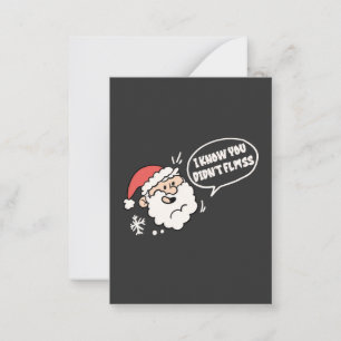 Tarjeta Pequeña Dentista Dental Navidad Santa