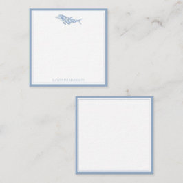 Tarjeta Pequeña Depósito de polka azul acuático costero delfín