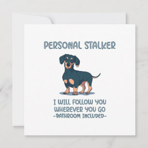 Tarjeta Pequeña Depósito personal de Dachshund