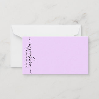 Tarjeta Pequeña Desde el escritorio Simple Elegante Notecard