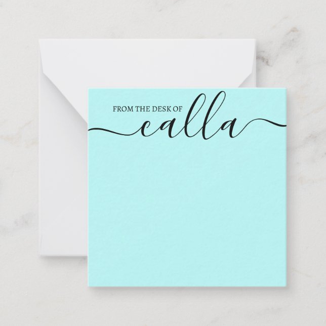 Tarjeta Pequeña Desde el escritorio Simple Elegante Notecard (Anverso)