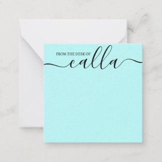 Tarjeta Pequeña Desde el escritorio Simple Elegante Notecard