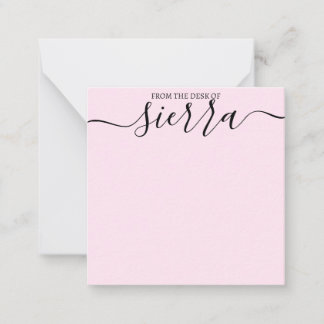 Tarjeta Pequeña Desde el escritorio Simple Elegante Notecard