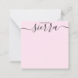Tarjeta Pequeña Desde el escritorio Simple Elegante Notecard