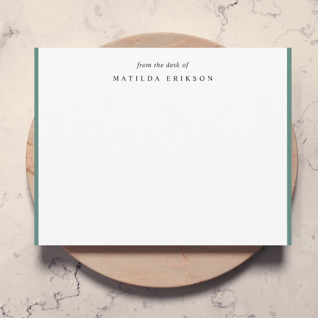 Tarjeta Pequeña Desde la mesa de un elegante y sofisticado verde (Subido por el creador)