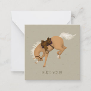 Tarjeta Pequeña ¡Desearte Suerte! Caballo Alazán Personalizado Min