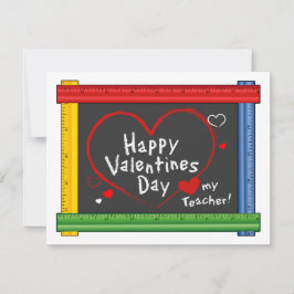 Tarjeta Pequeña ¡Desee a su profesor un feliz Día de San Valentín!