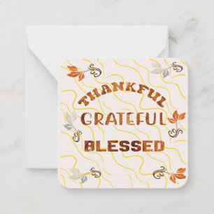 Tarjeta Pequeña Deseos de Acción de Gracias