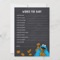 Deseos de Baby Shower de Cookie Monster Chalkboard