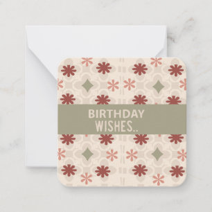 Tarjeta Pequeña Deseos de cumpleaños