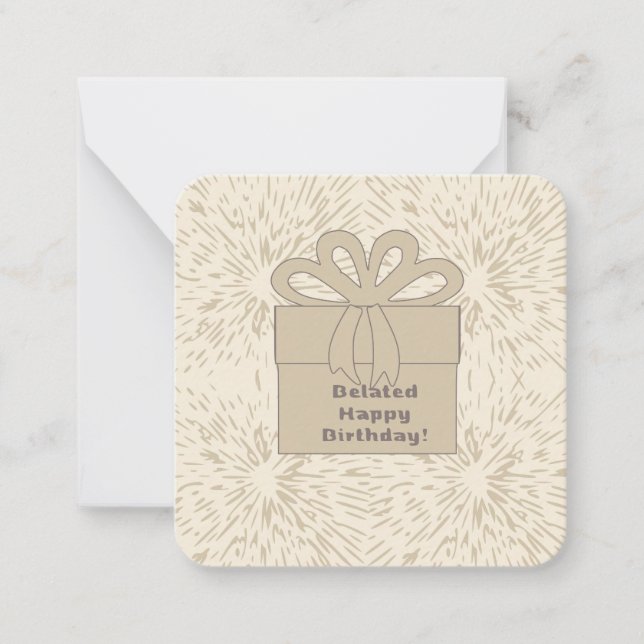 Tarjeta Pequeña Deseos de cumpleaños atrasados (Anverso)