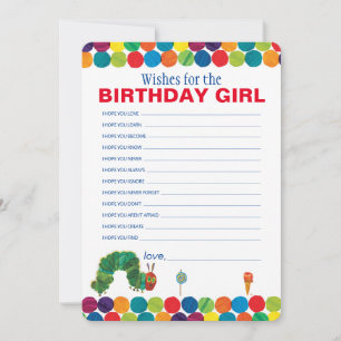 Tarjeta Pequeña Deseos de cumpleaños de La oruga muy hambrienta