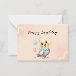 Tarjeta Pequeña Deseos de globo de chirps de cumpleaños