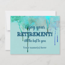Deseos de jubilación de acuarela de diseño simple