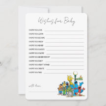 Deseos de Sesame Street para el baby shower del be