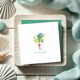 Tarjeta Pequeña Deseos más cálidos Mini Navidades Palm Tree