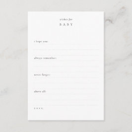 Tarjeta Pequeña Deseos para el bebé + predicciones | Ducha Keepsak