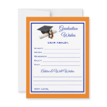 Deseos y consejos para graduados | Azul y Naranja