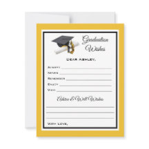 Deseos y consejos para graduados | Negro y amarill