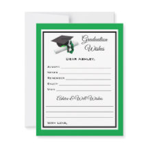 Deseos y consejos para graduados | Negro y Verde