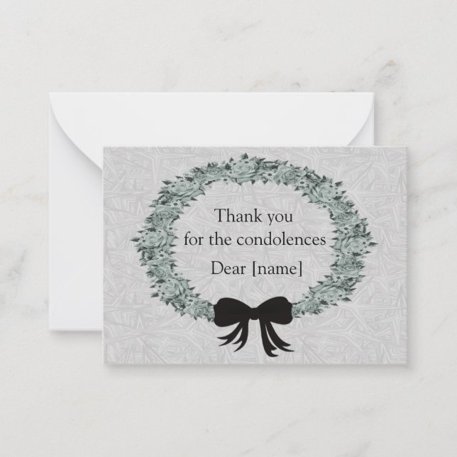 Tarjeta Pequeña Después del Funeral Gracias (Anverso)