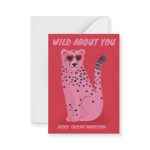 Desquiciado por ti Cheetah Classroom Valentcard