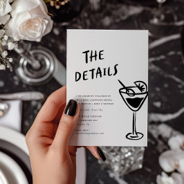 Tarjeta Pequeña Detalle del Boda de código QR de Funky Moderno